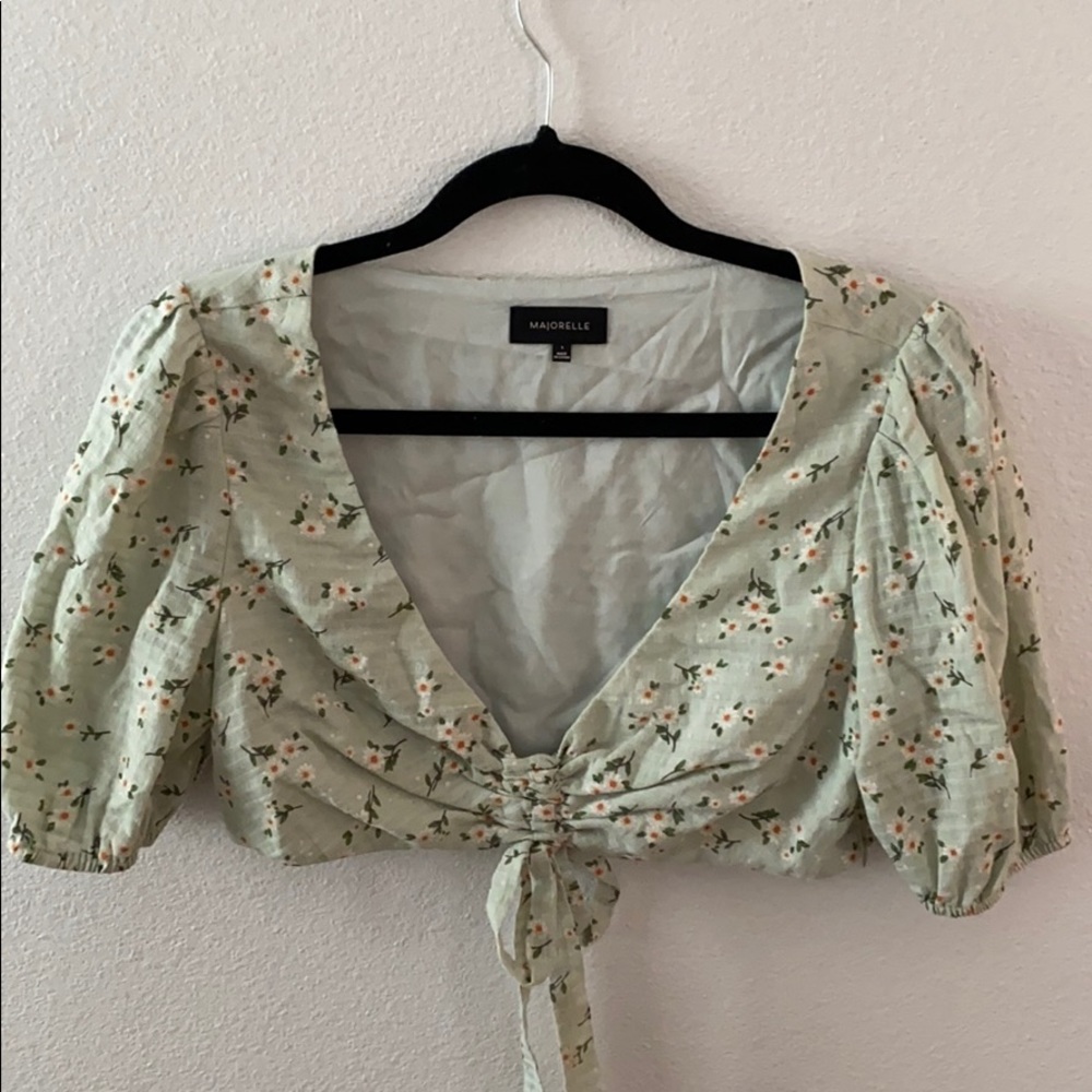 Majorelle floral crop top